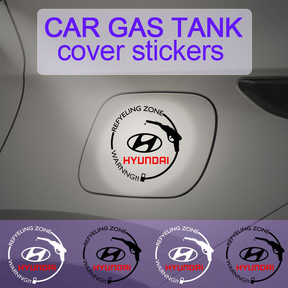 1Pcs For Hyundai i20 i10 Sonata i40 Santafe IX35 I30 Solaris GDI Car Styling Reflective Vinyl Body Side Fuel Tank Cap Stickers pp39