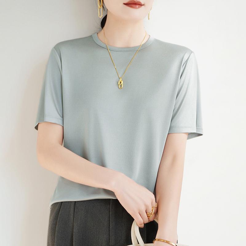 Summer Shirt for Women - 50% Mulberry Silk Blend | Wrinkle-Free & UV Protection | Luxe Lightweight Top