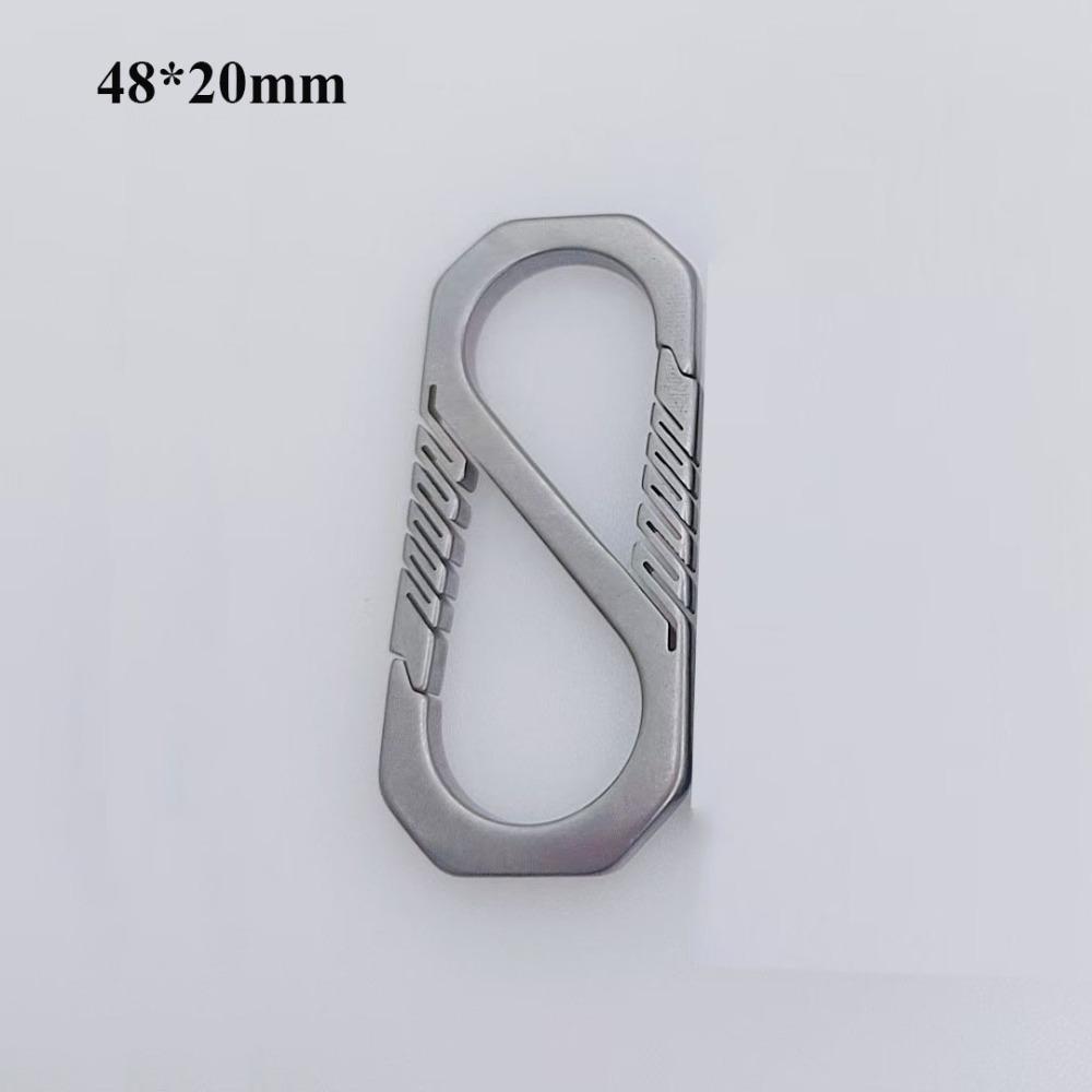 

Суперлегкий брелок из титанового сплава, настоящие брелки с пряжкой, подвеска, инструмент для отдыха на природе Grey 48x20mm