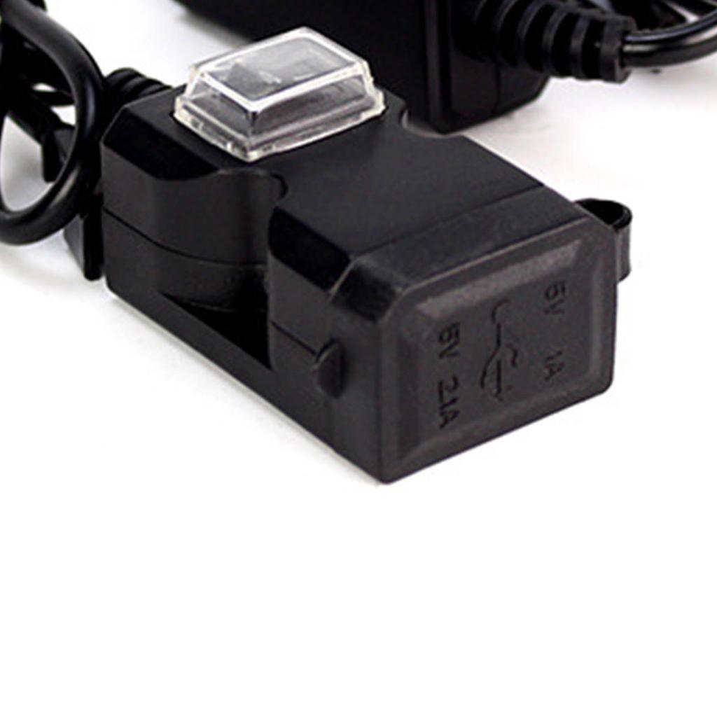 Motorcycle USB Phone Charger 5V 2A Fast Charging Waterproof for Smart Phone Tablet GPS 9‑90V 9‑90V