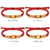 Shuibei 999 Fine Gold Ingot Bracelet with 3D Ruyi Safety Lock and Woven Hand Rope – Beauty Industry Gift