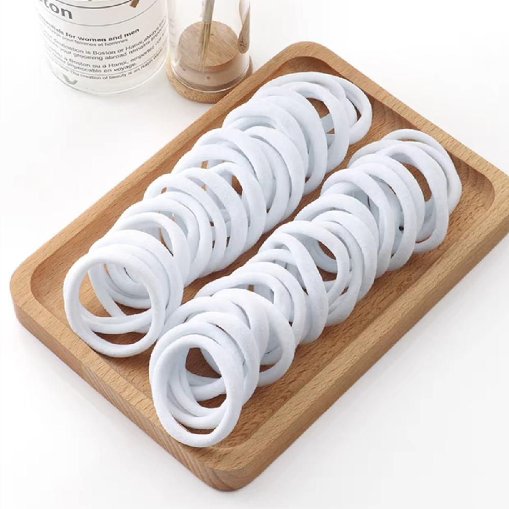 50/100PCS Nylon Elastic Hair Tie 5CM Rubber Band for Women Men Thin Hairbands Ponytail Holder Hair Accessories
