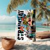 Classic Japanese element cartoon ONE PIECE Monkey D. Luffy beach towel outdoor camping vacation swimming beach towel outdoor absorbent bath towel Y6