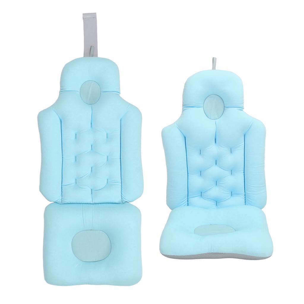 Bathtub Cushion Soft Breathable Folding Headrest Back Support Bath Pillow Cushion for Adults Spa