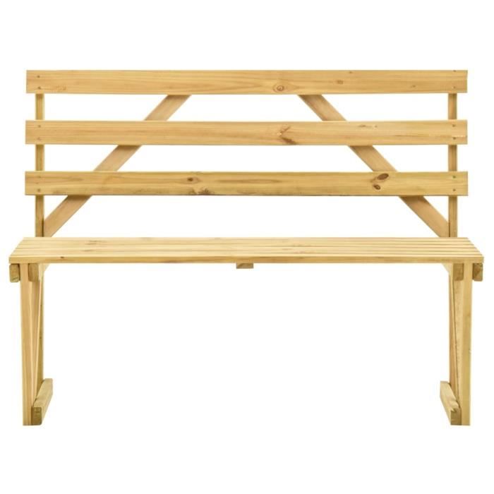 VidaXL Banc de jardin 120 cm Bois de pin imprégné
