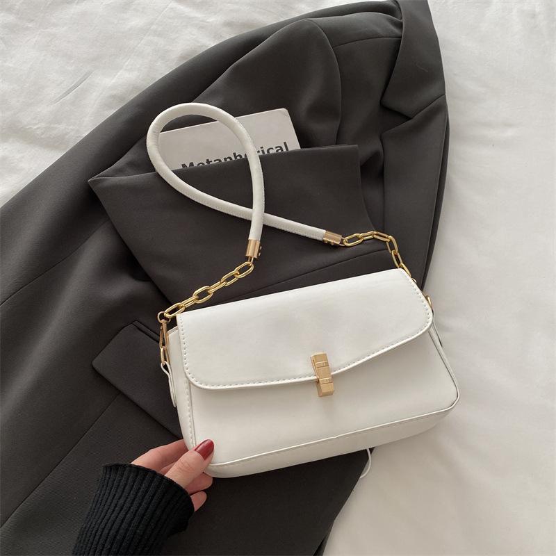 

Сумка Женская 2025 Новая Модная Ретро Сумка Под Мышку Универсальная Эффектная Сумка Через Плечо белый