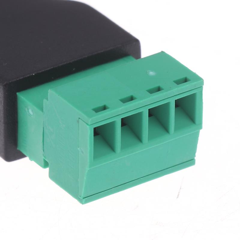 1/2Pcs 6P4C Male To 4 Pin Screw Terminal Converter Rj11 Ethernet Connector For Phone Receiver Extend Cable Adapter