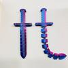 Espada Deformável Impressa em 3D Formato Chicote Espada que Muda de Forma Dobrável Articulação Flexível Espada de Movimento Ornamento Para Brinquedo de Alívio de Estresse