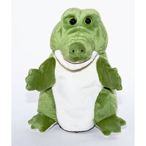 Marionnette à gaine Crocodile - HEINRICH BAUER - 23 cm - Peluche douce - Lavable à 30°C