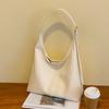 Fashion Korean Version Large Capacity Single Cross-body Bag Women's Handbag Simple Casual Commuting PU Leather Shoulder Tote Bag