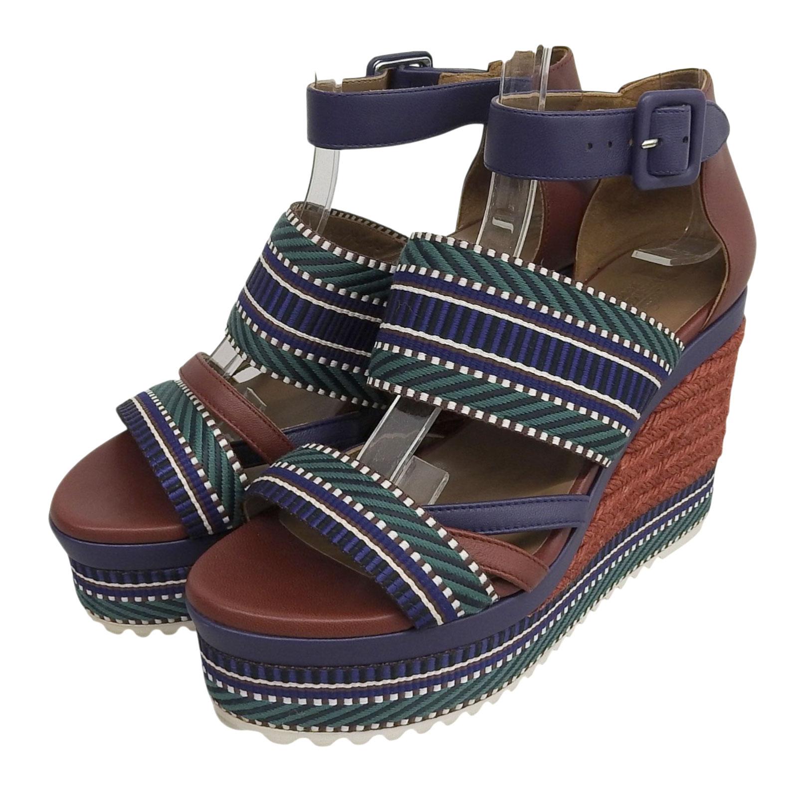 

Excellent HERMES Sandals Roma Espadrilles Multi leather Women 36 181094Z Used