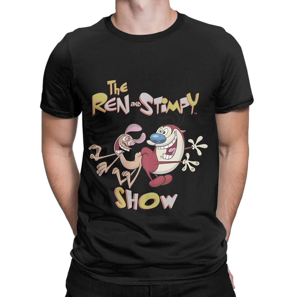 Ren And Stimpy Classic Vintage Tv Show Logo Funny Graphic 100 Cotton TShirt The Rren Stimpy Show Tops Tees For Unisex