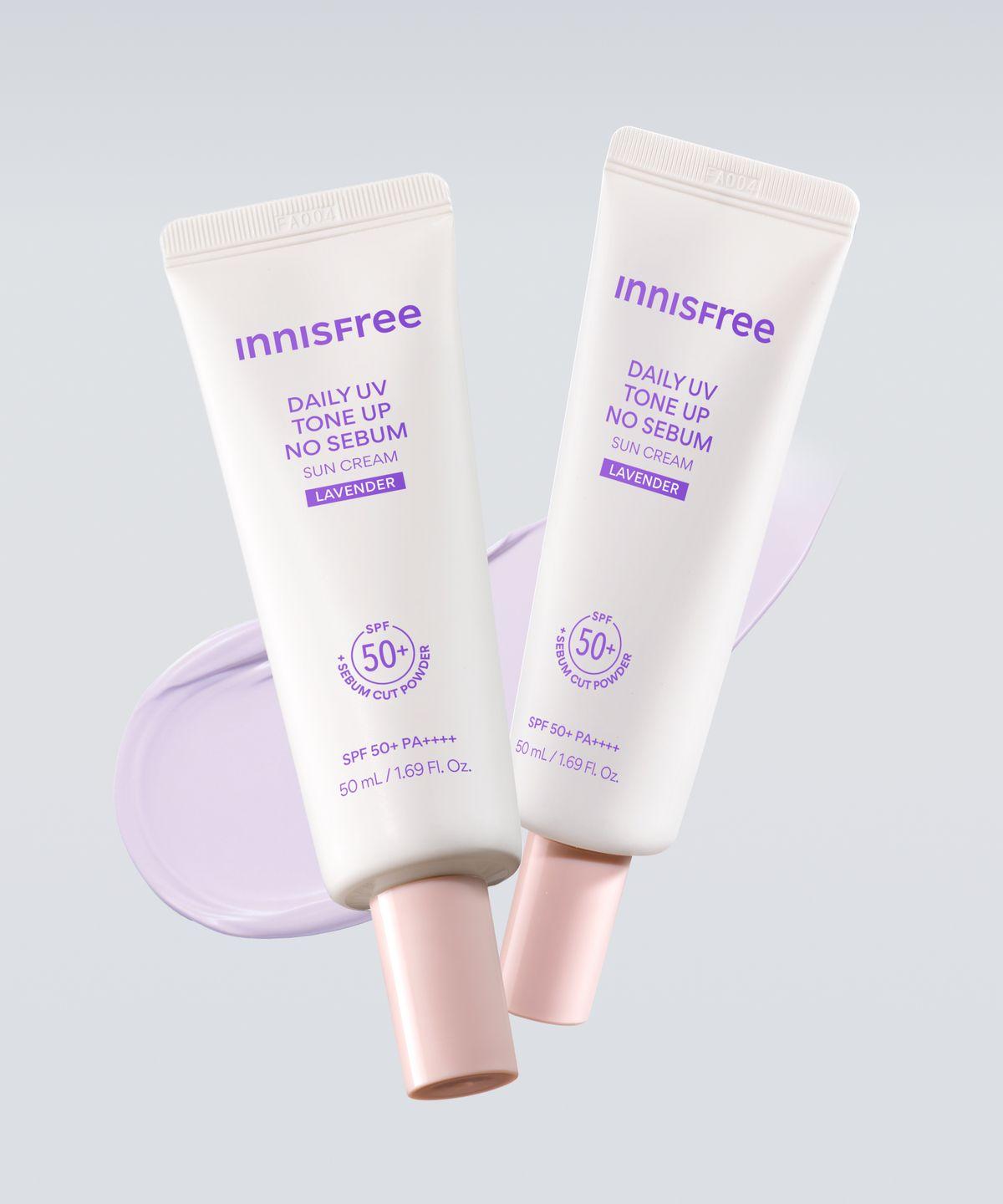 Daily UV Tone-Up No-Sebum Sunscreen Lavender (2 pieces)