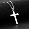 New Model Stainless Steel Cross-shaped Men's Necklace - Titanium Steel Pendant Jewelry Pendant Accessory