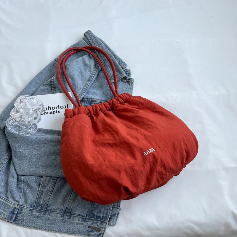 Large capacity handbags for women Winter string canvas Female bag Casual solid color Messenger Shoulder bag ladies purse