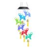 Solar Elephant Wind Chime Waterproof LED Color Changing Mobile Light Outdoor Decor for Garden Patio Courtyard