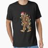 Men Casual Shirts Short Sleeves Bigfoot Santa Christmas Tree Lights Xmas Shirt Anime Black Tees Oversized T-shirts