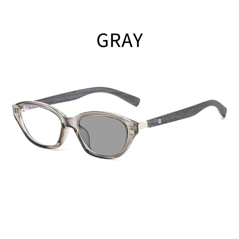 Outdoor Color Changing Reading Glasses Women Men New Retro CatEye Anti Blue Light Photochromic Presbyopia Eyeglasses Diopter+4.0