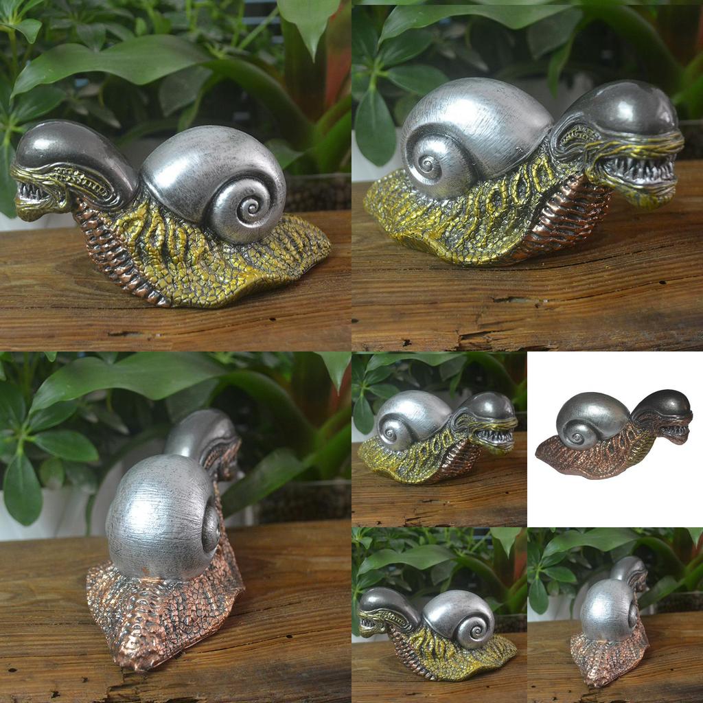 Hand-painted Decorative Snail Sculpture Colorful Resin Art For Rustic Farmhouse Style