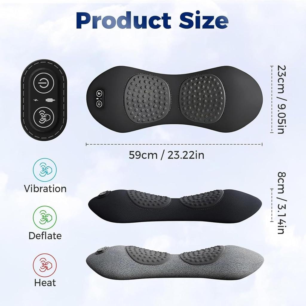 Smooth Spine Triple Fusion Back Massager, 2025 Upgraded 3 in 1 Back Massager, Massage Relaxer for Neck, Shoulders and Back Suitable for Pain Relief