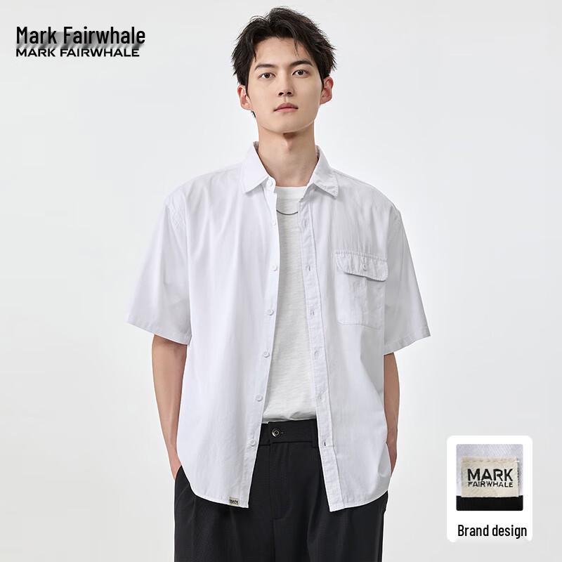 Mark Fairwhale Men's American Style Workwear Short Sleeve Shirt