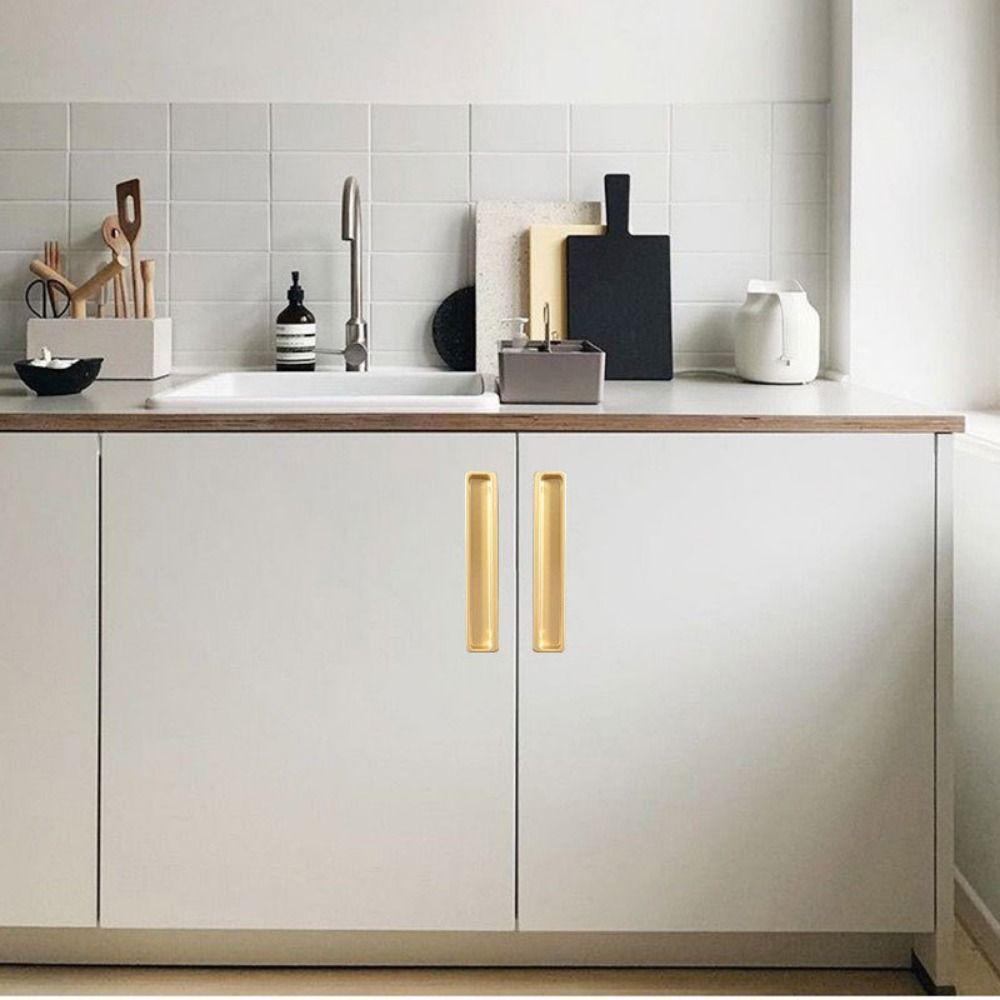 Modern Style Recessed Cabinet Door Handle Slotting Slotting Sliding Door Handle  Closet