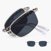 RECLOW Stainless Folding Sunglasses Black Amon F