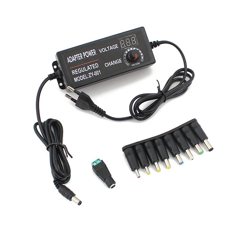 

AC Adjustable Power Supply 3V-24V 3A AC DC with 9 Plug Connect Universal Adapter Adjustable AC TO DC 220V 110V TO 3V 24V 9W 72W us