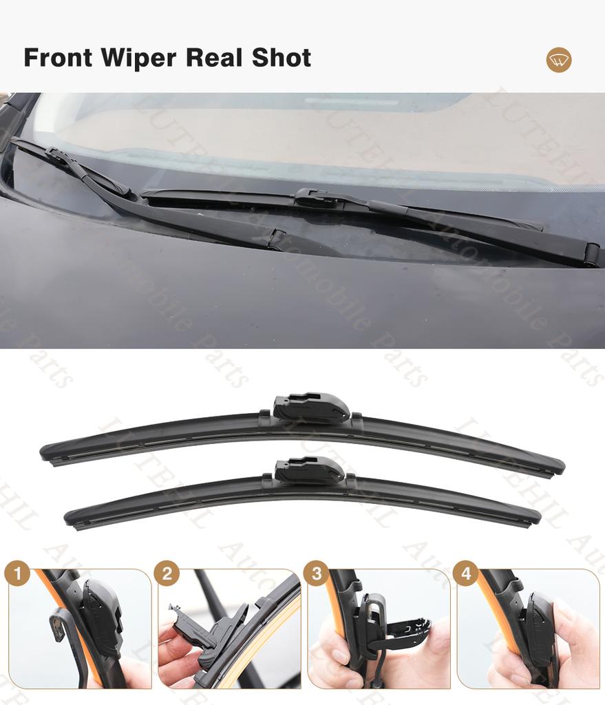 LUTEHIL Silikon Frontwischer Set für Mitsubishi Eclipse Cross 2017 - 2025 2018 2019 2020 beschichtete Windschutzscheibenwischerblatt 24"+20"""