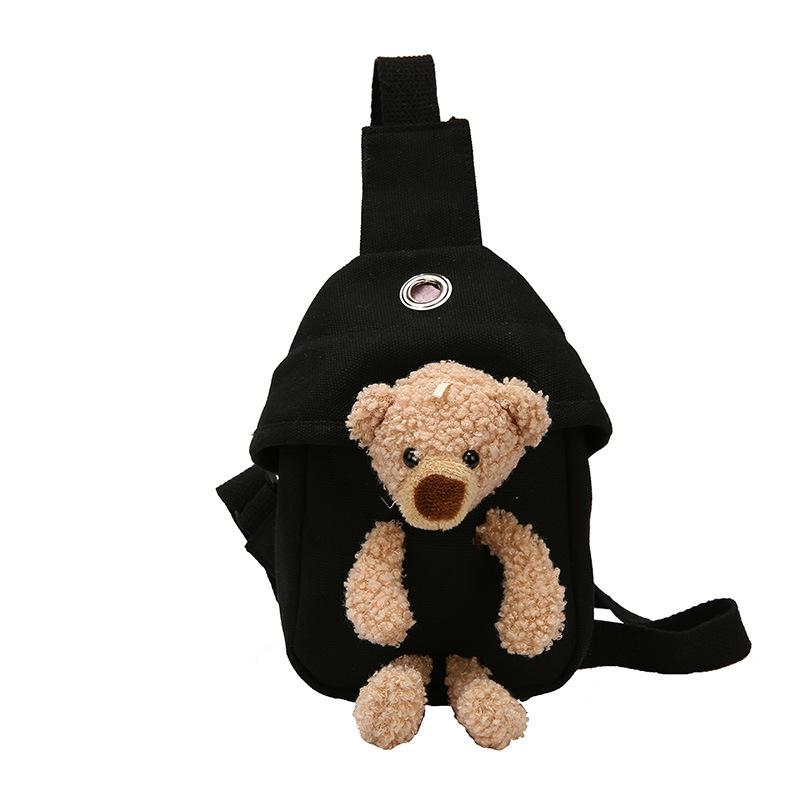 Crossbody Bag Women's Ins Versatile Chest Bag Children's Student Large-capacity Canvas Mobile Phone Bag