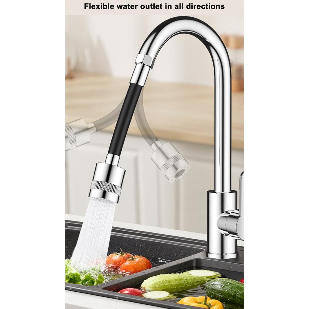 Drehbare Wasserhahn-Verlängerungsstange 20cm für Küchenarmatur Edelstahl ABS Kupfer Schlauchadapter Einfache Montage