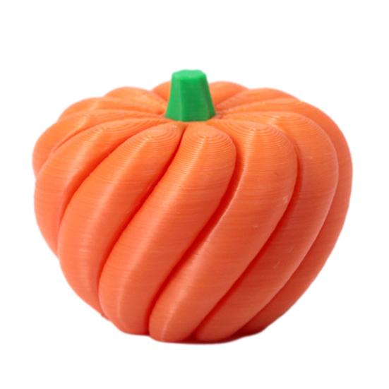3D Printed Pumpkin Ornament Toy Spiral Portable Decompression Rotation M