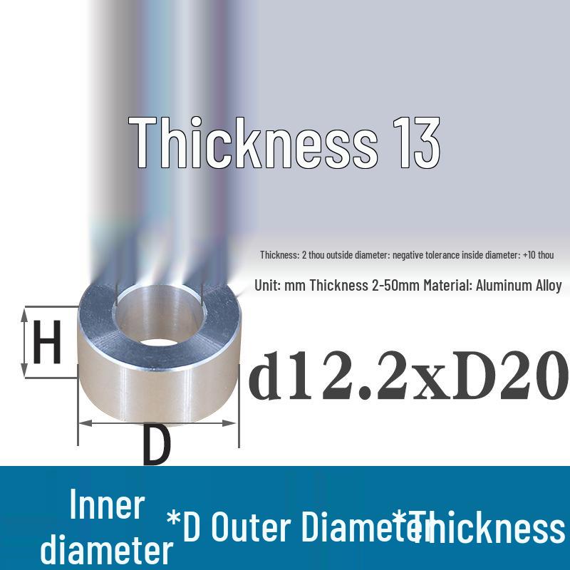 Außen-Ø 20mm Aluminiumlegierung Flache Unterlegscheibe Abstandshalter mit M6/M8/M10/M12 Innenloch - Metallwellenbuchse Isoliersäule.
