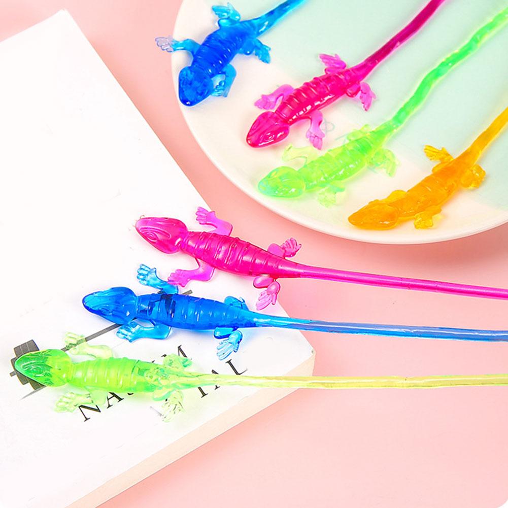 10/20 Stück Regenbogen Klebrige Gecko Stressabbau Quetsch Sensorische Spielzeuge Jungen und Mädchen Geburtstagsfeier Mitgebsel Klebriger Gecko Pinata Füller