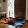 Floor Mat Soft Flannel Rug Non Slip Absorbent Mat for Bathroom Bedroom Home Decor H Hollow K Knight
