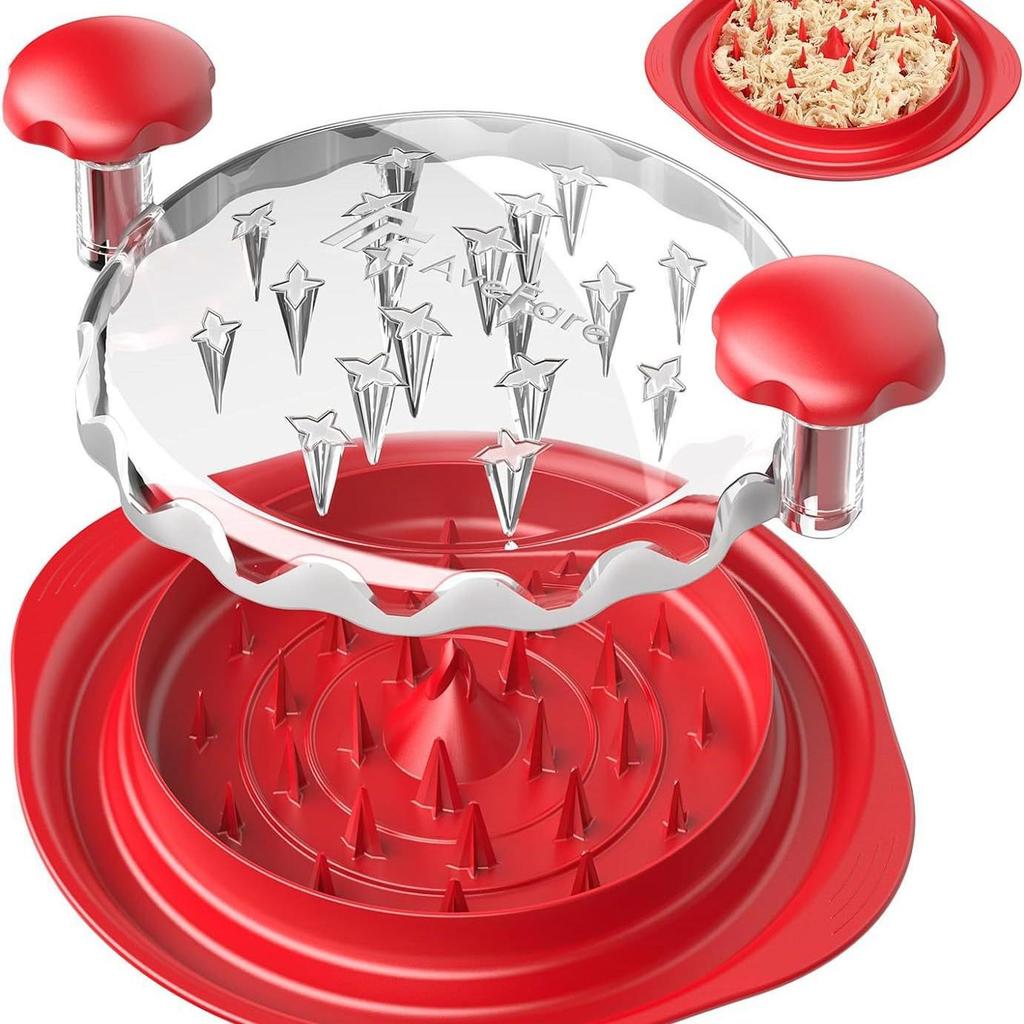 Tritacarne Petto di Pollo FF: Tritacarne e Strumento per Pappe con Coperchio Trasparente