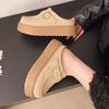 Retro Casual Muffin Sole Single Shoes Women's Spring Buckle British Versatile Fashion Platform Slippers One Pedal Loafers