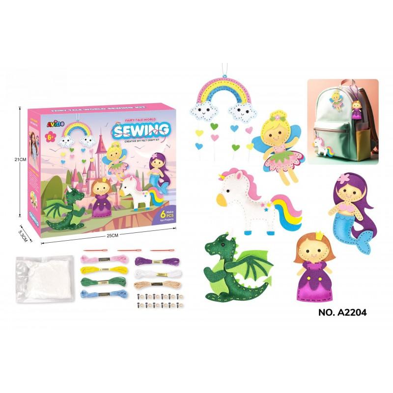 DIY Felt Animal Sewing Kit Kids 4-6 Educational Craft Toy