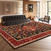 Retro Persian Ethnic-Style Carpet: Large Classic Bohemian Area Rug for Living Room, Bedroom, or Under Coffee Table