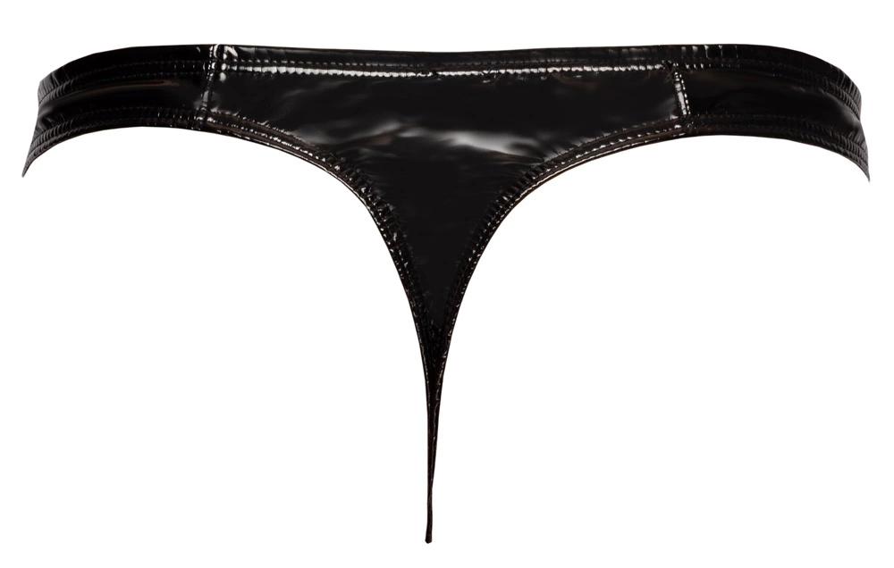 Black Level - Men's Black Glossy Thong L