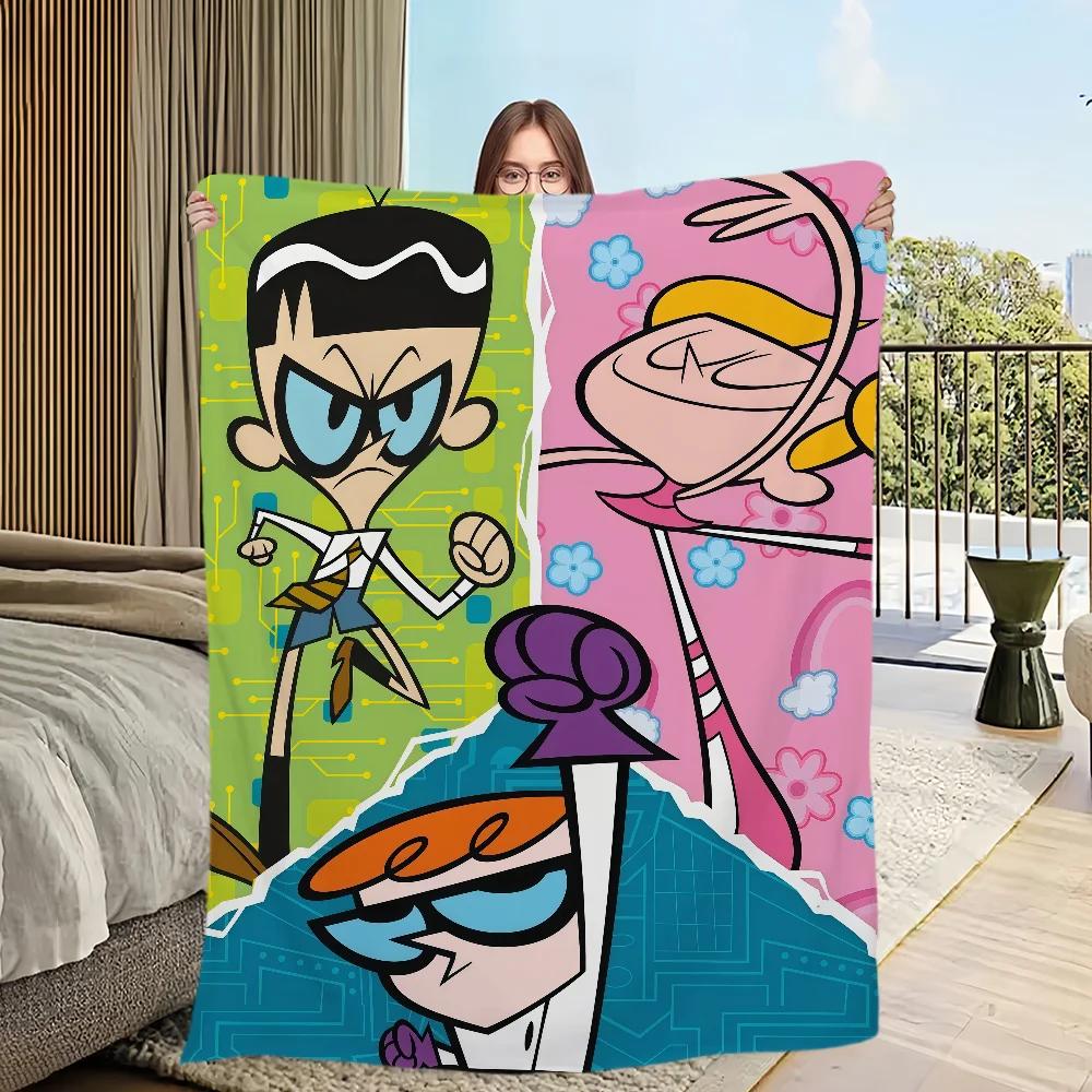 

Cartoon Animation D Dexters Lab Microfiber Blanket for Sofa Bed Room Office Travel Home Gift Soft Cozy Throw 100cmx150cm