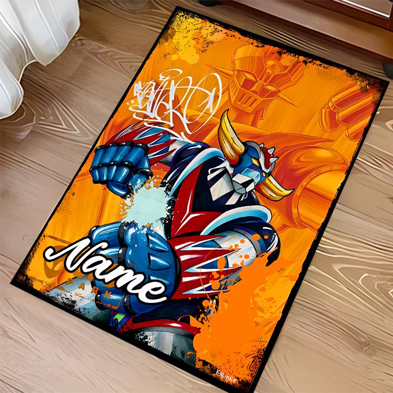 Custom personalization UFO Robo Grendizer Print Area Rug - Soft, Washable Non-Slip Indoor Mat,Living Room,Home&Office Decorative Rug