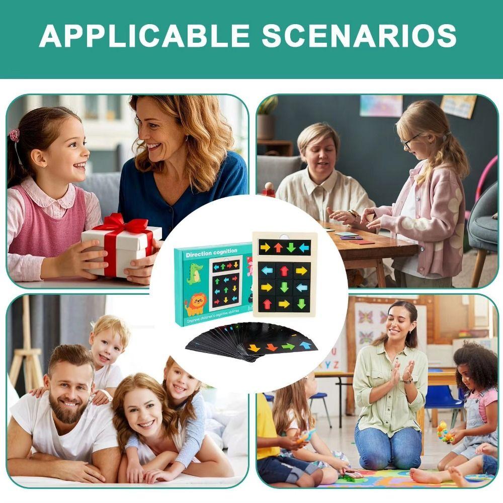 Logical Thinking Direction Cognition Sensory Game Wooden Color Shape Matching Toy  Birthday Gifts