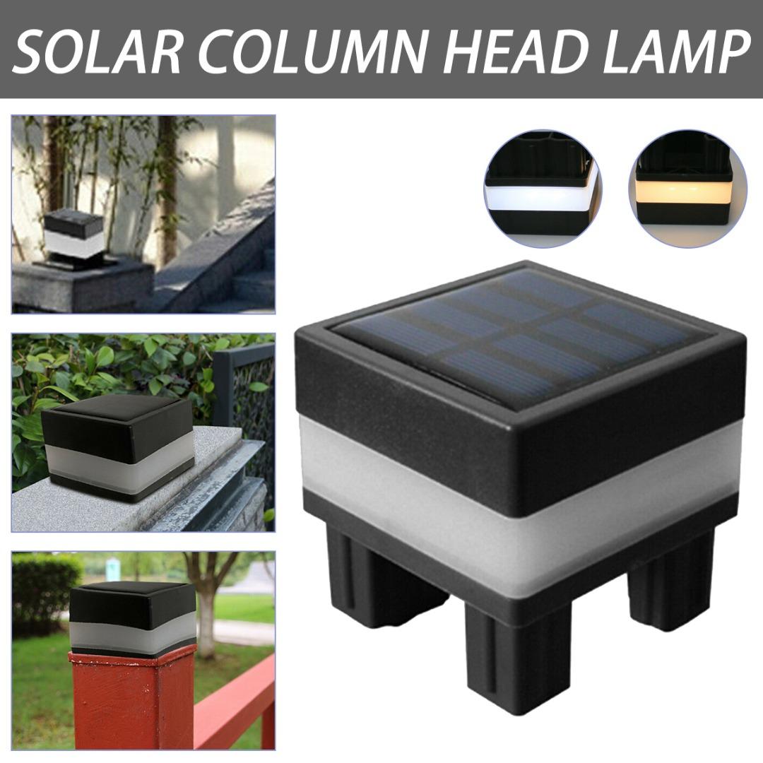 

PDTO Светодиодная лампа на солнечной энергии для столба, крышка для квадратного забора, уличный садовый пейзажный светильник