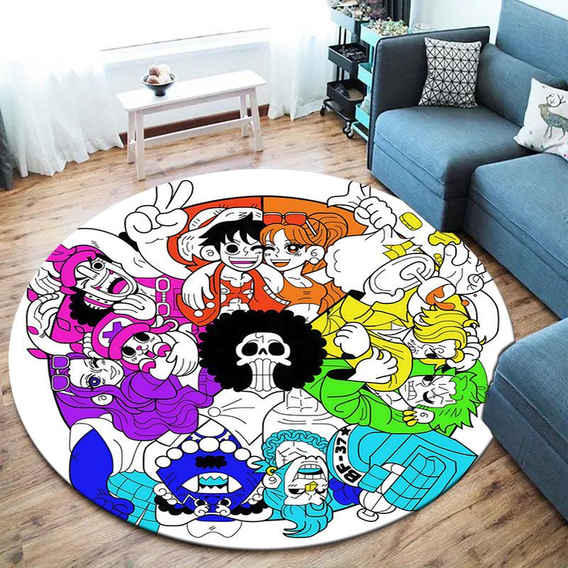 One Piece Round Area Rug Carpet Rug For Living Room Bedroom Sofa Playroom Decor Nonslip Floor Mat