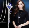 Luxury Non-Fading Korean Fashion Sweater Necklace: Autumn/Winter Women's Niche Design Pendant