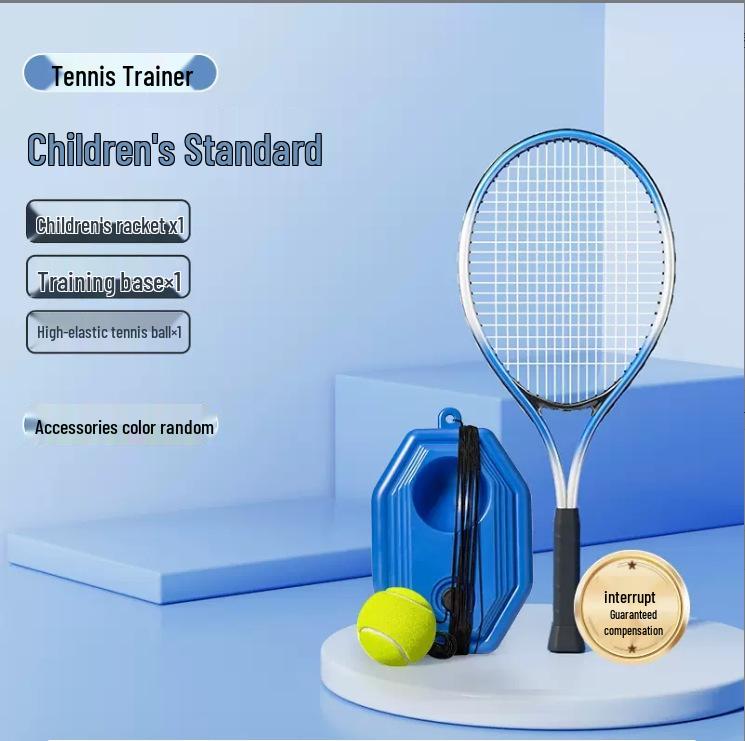 Solo Tennis Trainer Racket with Rebound Ball for Outdoor Exercise