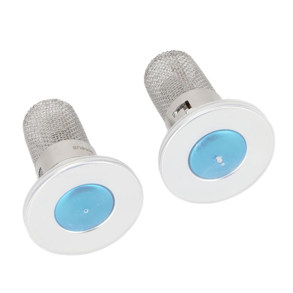 2Pcs Stainless Steel Floor Drain Filter Popup Design Bathroom Sink Stopper Hair Catcher with Rubber