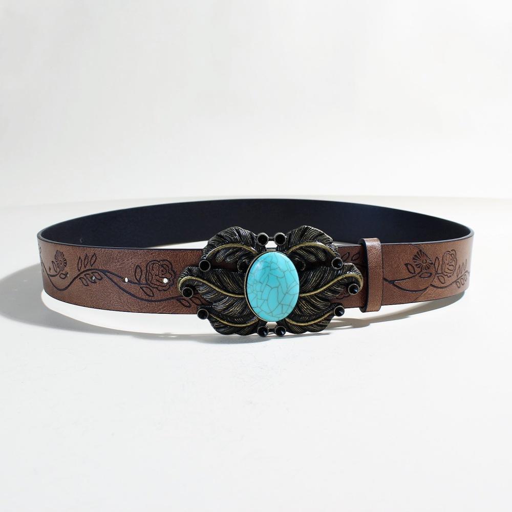 Bohemian Belt Ladies Vintage Pine Bead Personality Court Style Belt Belt