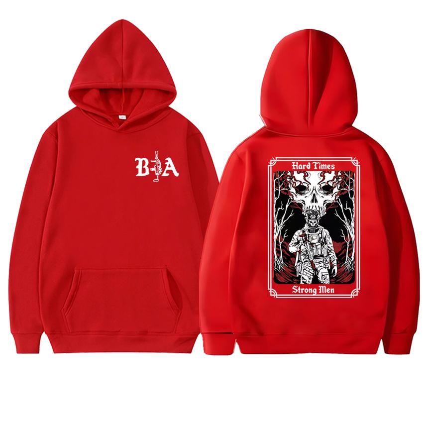 Hard Times 2025 Brothers In Arms Double Sided printed Hoodies Men Women vintage Hip Hop streetwear Unisex Fleece Sweatshirt Coat